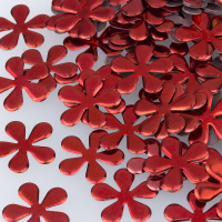 Стразы-металл россыпь 11mm цветок красный (1400 шт)